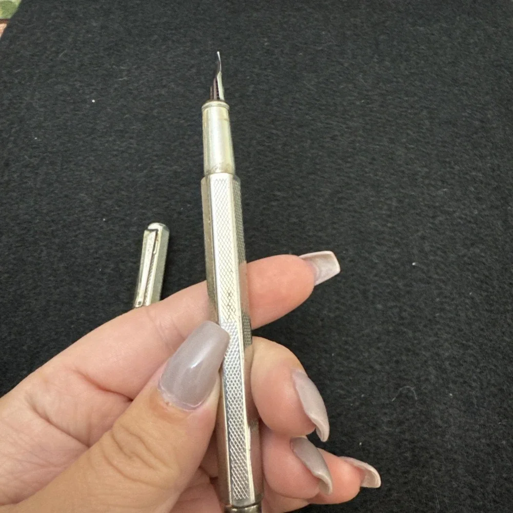 CARAN d'ACHE Fountain pen Ecridor Retro Silver Rhodium Plated, F Nib Vintage